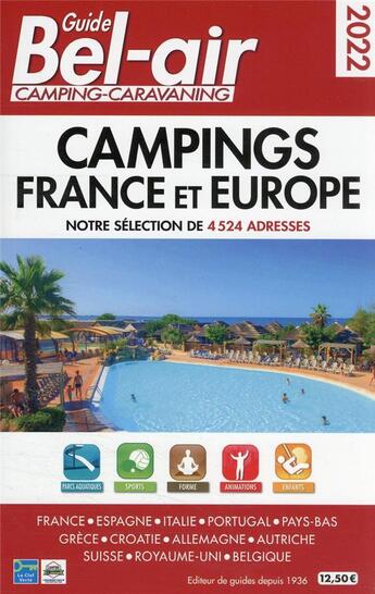 Couverture du livre « Guide bel air : campings Grance et Europe (édition 2022) » de Linda Salem aux éditions Regicamp