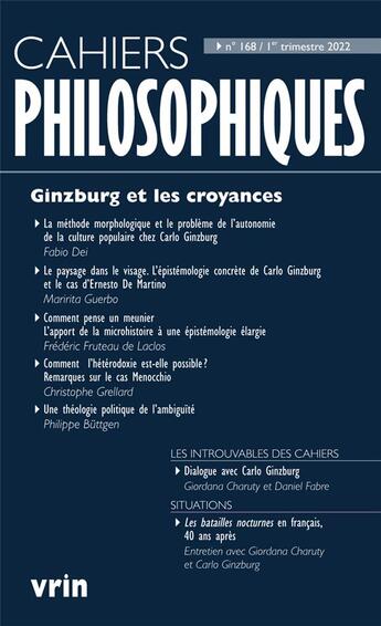 Couverture du livre « Ginzburg et les croyances » de Buttgen/Dei/Grellard aux éditions Vrin