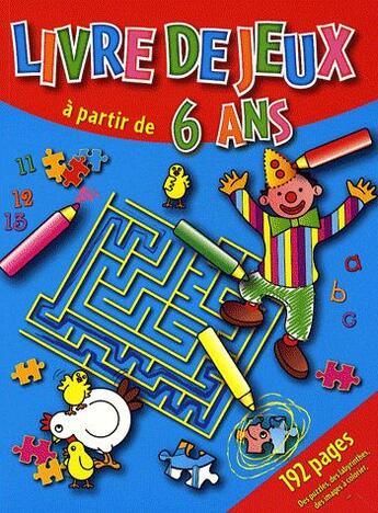 Couverture du livre « Livre de jeux ; à partir de 6 ans » de  aux éditions Yoyo Books