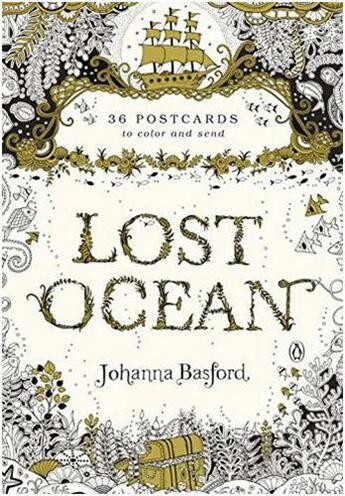 Couverture du livre « Lost ocean: 36 postcards » de Johanna Basford aux éditions Random House Us