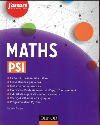Couverture du livre « Maths PSI » de Sylvain Gugger aux éditions Dunod
