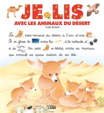 Couverture du livre « Je lis avec les animaux du desert » de Yvette Barbetti aux éditions Lito