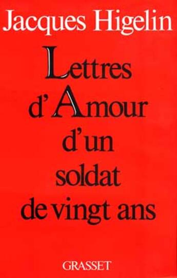 Couverture du livre « Lettres d'amour d'un soldat de vingt ans » de Jacques Higelin aux éditions Grasset Et Fasquelle