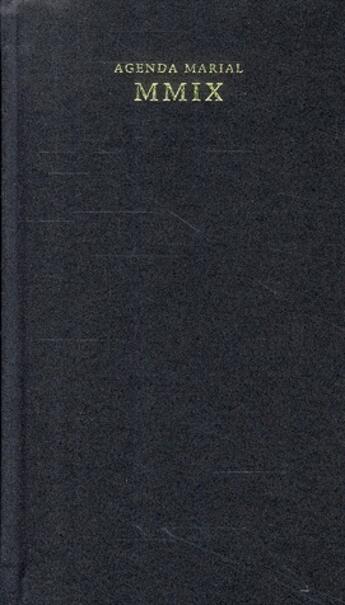 Couverture du livre « Agenda marial ; mmix » de Francois Guenet aux éditions L'oeuvre
