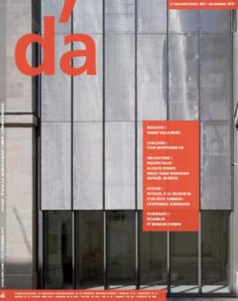 Couverture du livre « D'architectures n 258 parcours ingrid taillandier novembre 2017 » de  aux éditions D'architecture