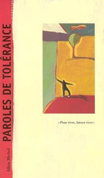 Couverture du livre « Paroles de tolérance » de Marc De Smedt aux éditions Albin Michel