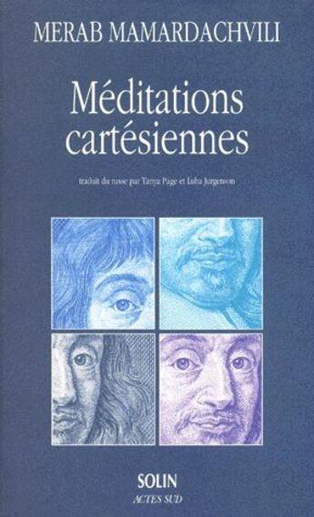 Couverture du livre « Méditation cartésiennes » de Mamardachvili aux éditions Actes Sud