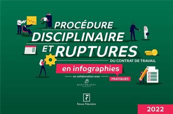 Couverture du livre « Procédure disciplinaire et ruptures du contrat de travail en infographies pratiques » de Jean-Julien Jarry et Yves De La Villeguerin et Adrien Puyfages et Karine Aflalo et Sebastien Pondruel aux éditions Revue Fiduciaire