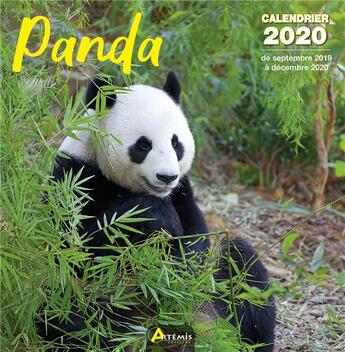 Couverture du livre « Calendrier panda (2020) » de  aux éditions Artemis