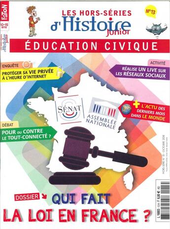 Couverture du livre « Histoire junior hs n 13 qui fait la loi en france ? - octobre 2018 » de  aux éditions Histoire Junior