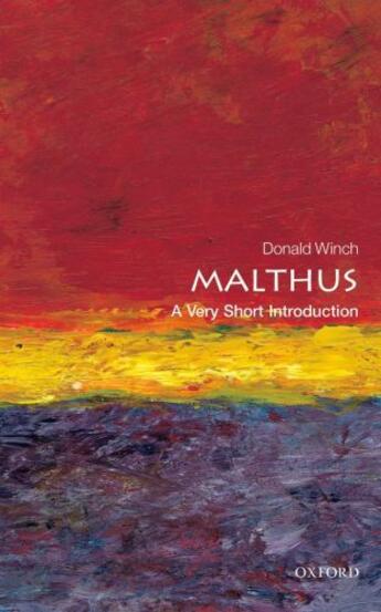 Couverture du livre « Malthus: A Very Short Introduction » de Winch Donald aux éditions Oup Oxford