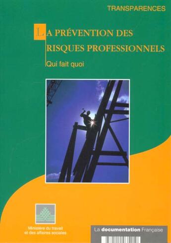 Couverture du livre « Prevention risques professionnels » de  aux éditions Documentation Francaise