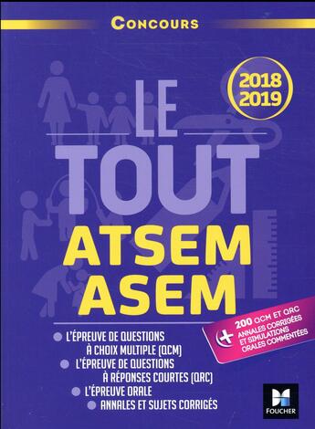 Couverture du livre « Le tout ATSEM/ASEM cat. C ; préparation ultra-complète (édition 2018/2019) » de Jocelyne Guerin aux éditions Foucher