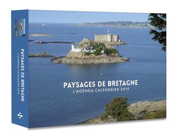 Couverture du livre « L'agenda-calendrier paysages de Bretagne (édition 2019) » de  aux éditions Hugo Image