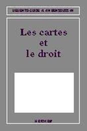 Couverture du livre « Les cartes et le droit » de Delhaye aux éditions Hermes Science Publications