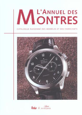 Couverture du livre « Annuel des montres 2003 - catalogue des marques » de Braun P aux éditions Chronosports