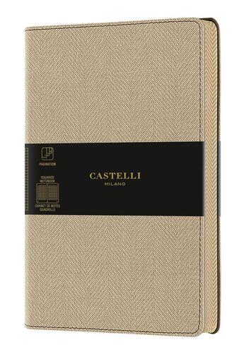 Couverture du livre « Carnet harris poche quadrille sable » de Castelli aux éditions Castelli Milano