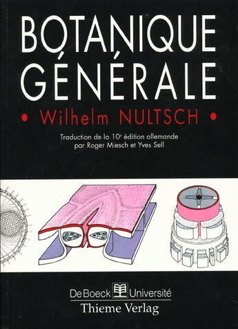 Couverture du livre « Botanique generale » de Nultsch aux éditions De Boeck