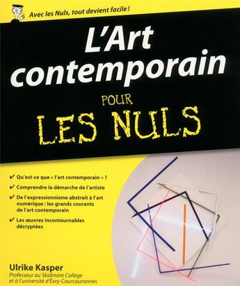 Couverture du livre « L'art contemporain pour les nuls » de Ulrike Kasper aux éditions First