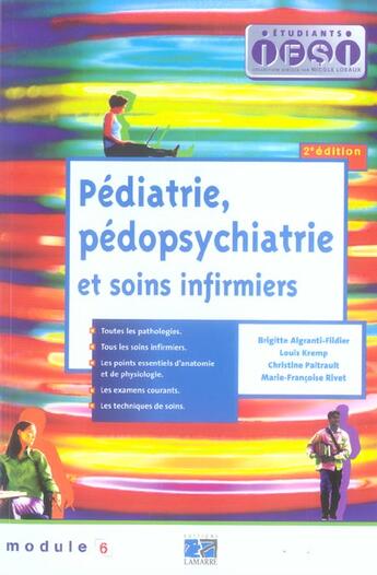 Couverture du livre « Pediatrie, pedopsychiatrie et soins infirmiers (2e edition) » de  aux éditions Lamarre