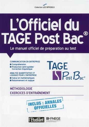 Couverture du livre « L'officiel du tage postbac » de Thomas Leble et Francois Pannetier aux éditions L'etudiant