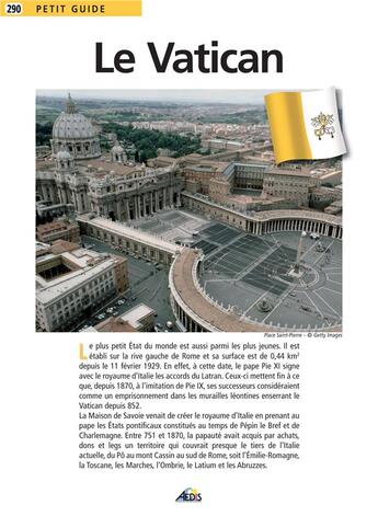 Couverture du livre « Le Vatican » de  aux éditions Aedis