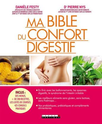 Couverture du livre « Ma bible du confort digestif » de Daniele Festy et Pierre Nys aux éditions Leduc