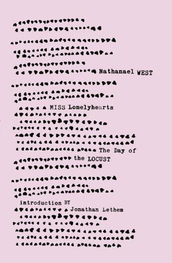 Couverture du livre « MISS LONELYHEARTS AND THE DAY OF THE LOCUST » de Nathaniel West aux éditions New Directions