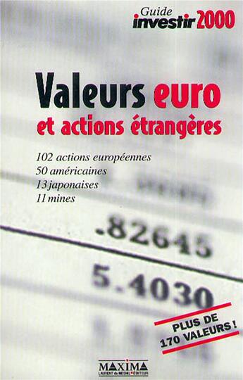 Couverture du livre « Guide des actions étrangères 2000 : Amérique, Japon, Europe » de  aux éditions Maxima