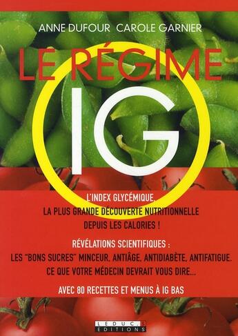 Couverture du livre « Le regime ig » de Anne Dufour aux éditions Leduc