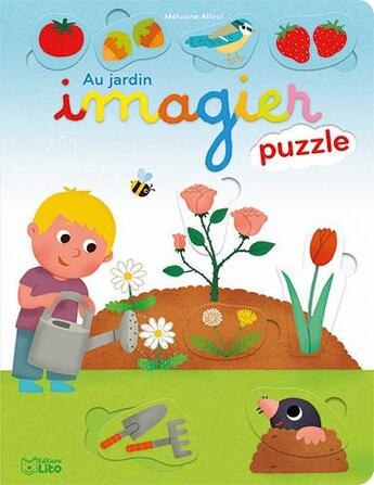 Couverture du livre « Livre Imagier Puzzle Au Jardin » de  aux éditions Lito