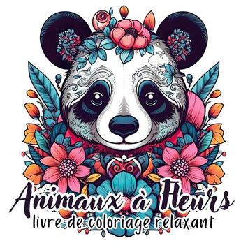 Couverture du livre « Animaux à Fleurs : 40 illustrations florales en forme d'animaux pour la détente et l'évasion » de Color Art Passion aux éditions Books On Demand