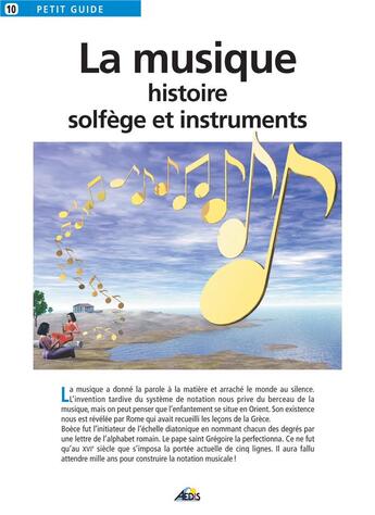 Couverture du livre « La musique ; chronologie ; instruments et solfège » de  aux éditions Aedis