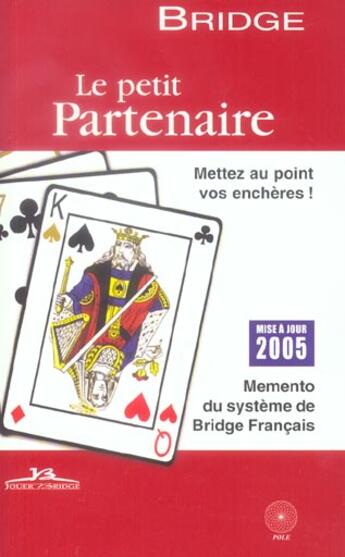 Couverture du livre « Le petit partenaire de bridge 2004 » de P.Cronier aux éditions Pole