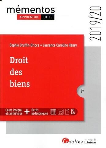 Couverture du livre « Droit des biens - propriete individuelle - propriete collective - propriete demembree » de Druffin-Bricca/Henry aux éditions Gualino