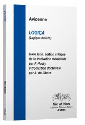 Couverture du livre « Logica » de Avicenne aux éditions Vrin