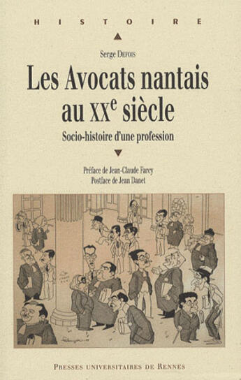 Couverture du livre « AVOCATS NANTAIS (1897 1976) » de Pur aux éditions Pu De Rennes