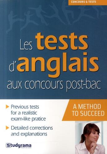 Couverture du livre « Les tests d'anglais aux concours post-bac » de Hubert Silly aux éditions Studyrama