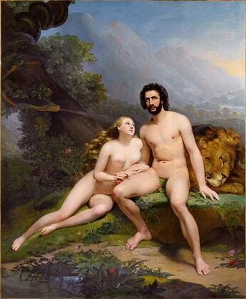 Couverture du livre « Adam et Eve et le paradis perdu » de Cyrille Sciama aux éditions Burozoique