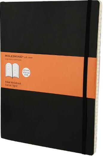 Couverture du livre « Carnet ligne - tres grand format - couverture souple noire » de Moleskine aux éditions Moleskine