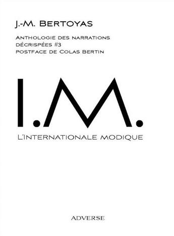 Couverture du livre « L'internationale modique » de Jean-Michel Bertoyas aux éditions Adverse