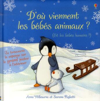 Couverture du livre « D'où viennent les bébés animaux ? » de Anna Milbourne et Serena Riglietti aux éditions Usborne