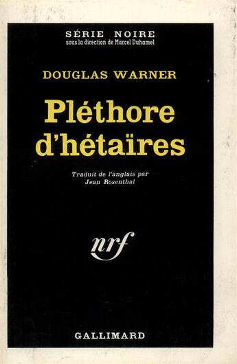 Couverture du livre « Plethore d'hetaires » de Warner Douglas aux éditions Gallimard