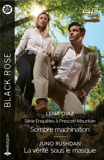 Couverture du livre « Enquêtes à Prescott Mountain Tome 2 : sombre machination ; la vérité sous le masque » de Lena Diaz et Juno Rushdan aux éditions Harlequin