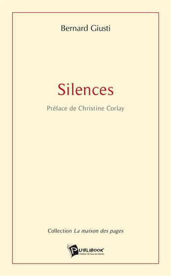 Couverture du livre « Silences » de Camille Aubaude aux éditions Publibook