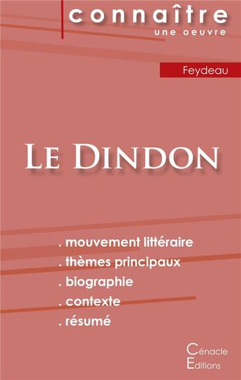 Couverture du livre « Le dindon, de Georges Feydeau » de  aux éditions Editions Du Cenacle