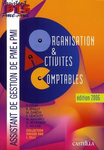 Couverture du livre « Organisation et activites comptables » de Zilli aux éditions Casteilla