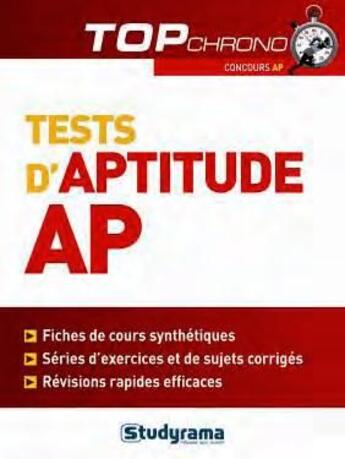 Couverture du livre « Tests d'aptitude AP » de Stephanie Jaubert aux éditions Studyrama