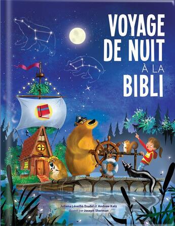 Couverture du livre « Voyage de nuit à la Bibli : la lecture d'une aventure étincelante avant le dodo » de Josepha Sherman et Juliana Leveille-Trudel et Andrew Katz aux éditions Crackboom