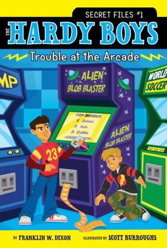 Couverture du livre « Trouble at the Arcade » de Franklin W. Dixon aux éditions Aladdin